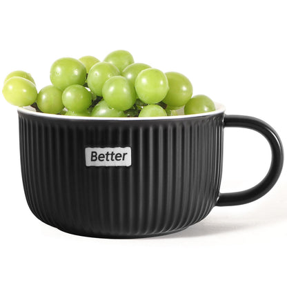 38 Ounce Soup Bowl with Handles, 6 inch Jumbo Soup Mug with Handles